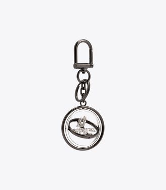 Rotating Embellished Logo Key Ring | The Archive Shop | Tory Burch