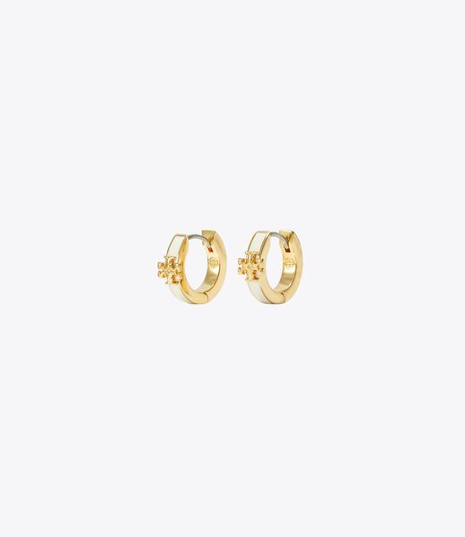 tory burch kira enamel huggie earring
