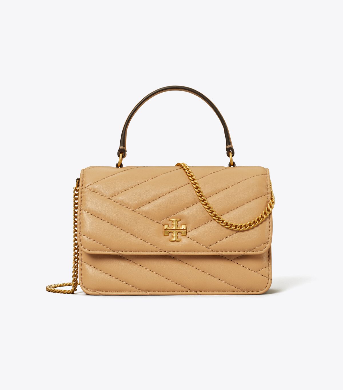 tory burch mini kira chevron top handle chain wallet