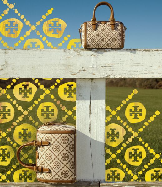 tory burch petite t monogram barrel bag