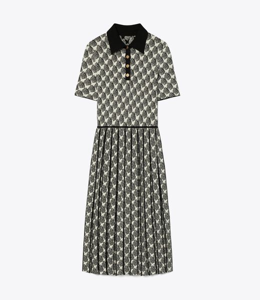 tory burch jacquard polo dress