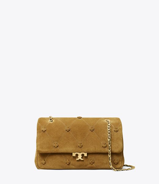 tory burch small bunny knot suede shoulder bag