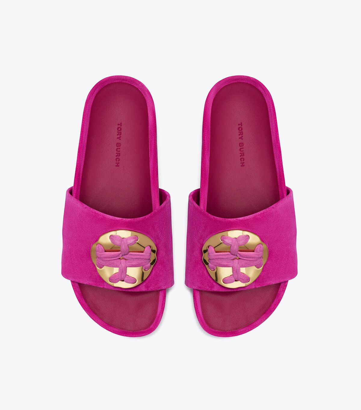 tory burch woven double t slide