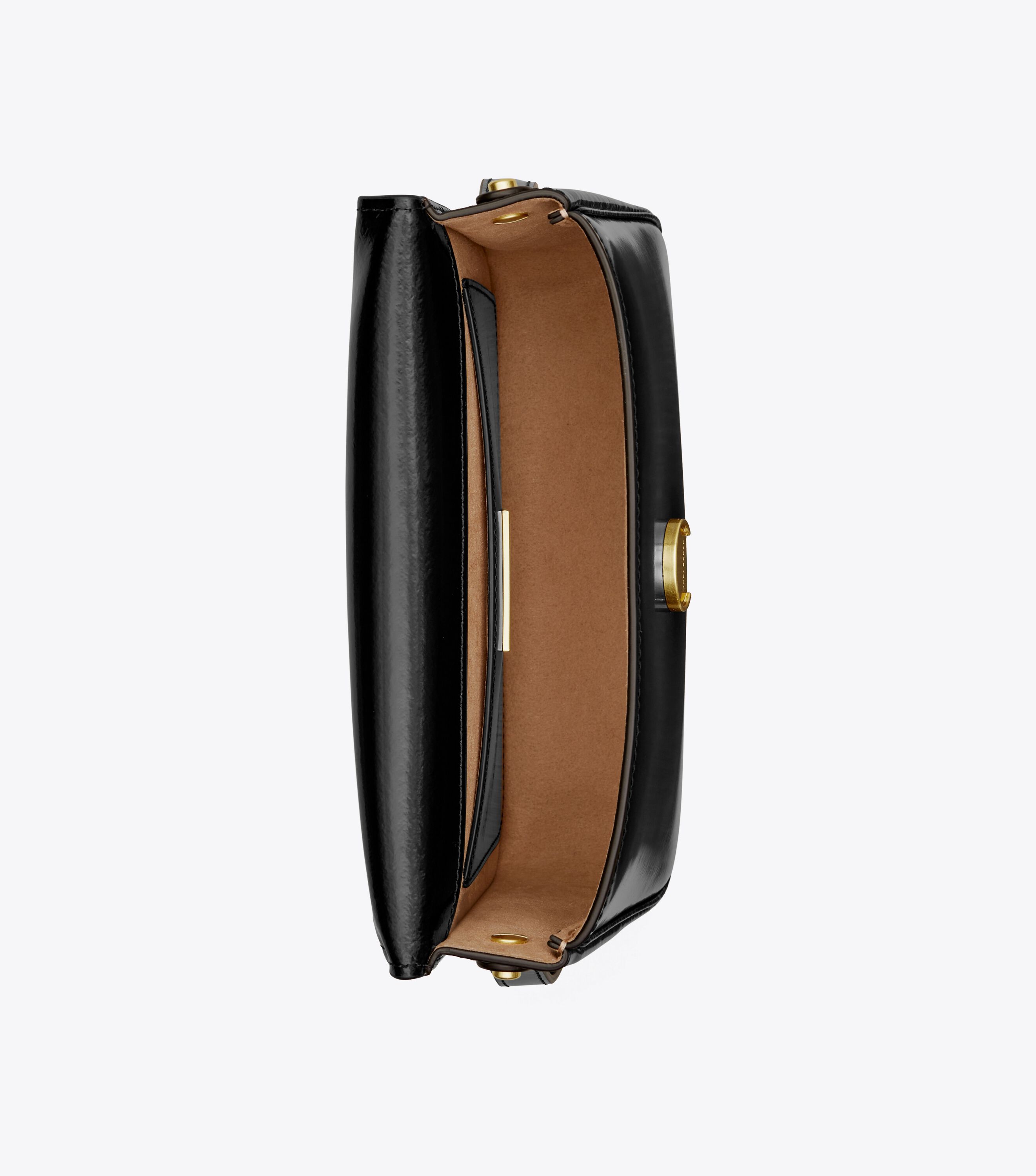 Robinson Spazzolato Convertible Shoulder Bag, Black | Tory Burch UAE