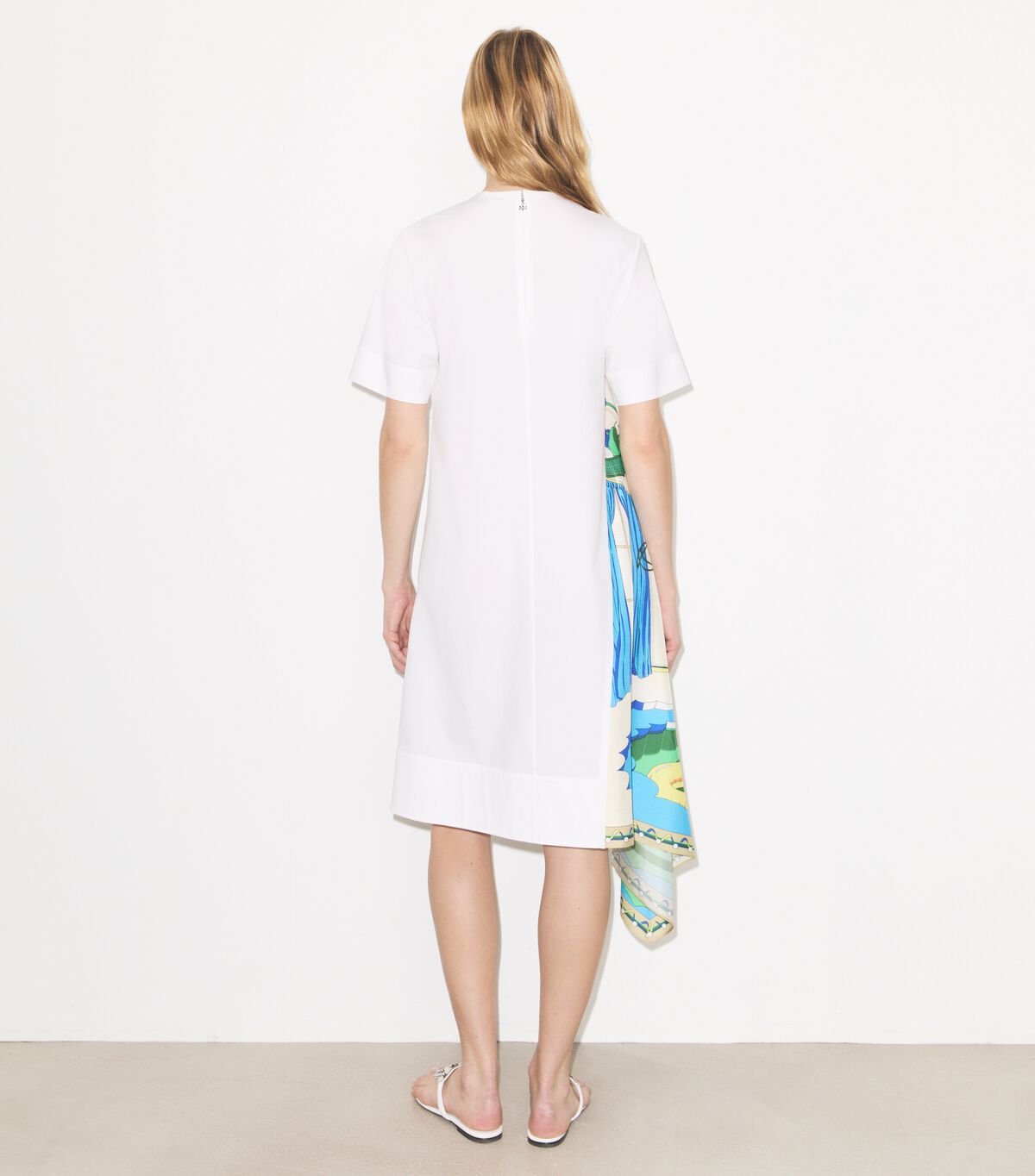 Silk Panel Cotton Dress tory burch silk panel cotton dress