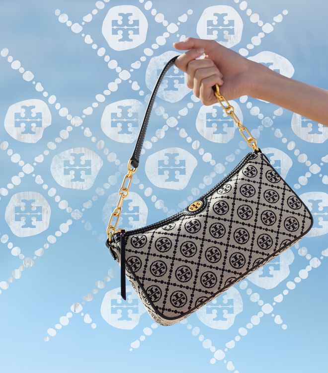 T Monogram Jacquard Studio Bag | Handbags | Tory Burch