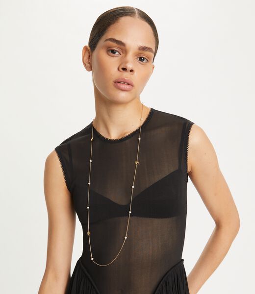 tory burch long kira pearl necklace