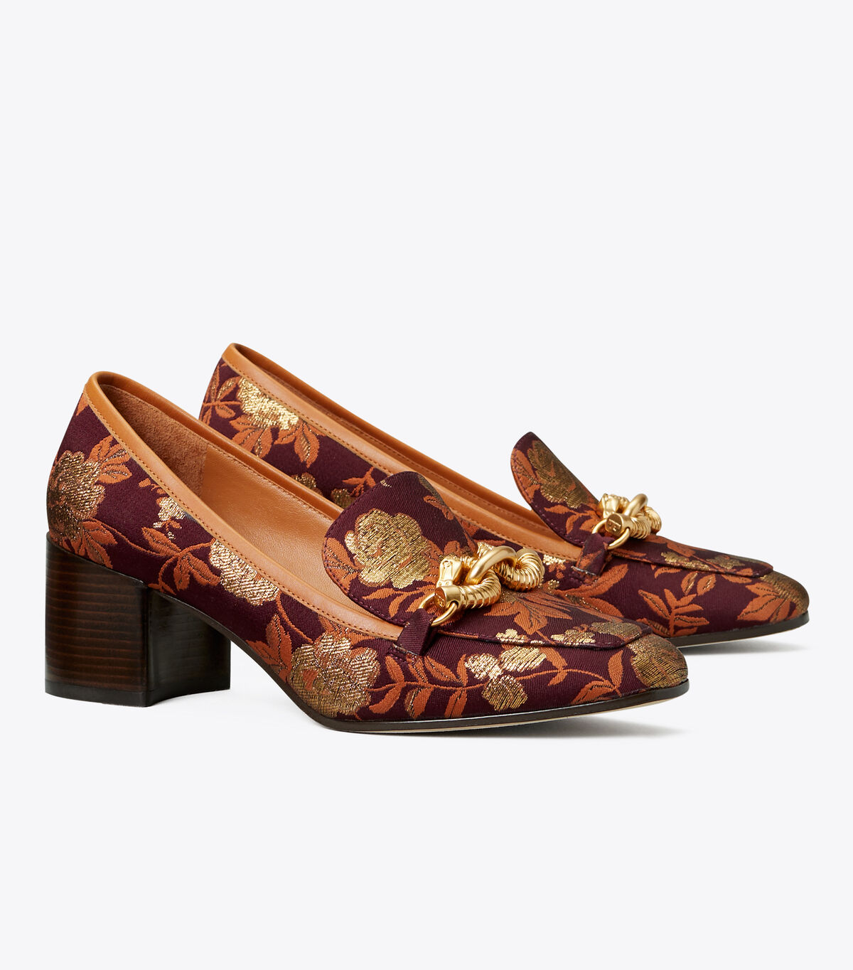tory burch jessa jacquard mid heel pump