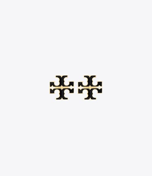Small Icon Enamel Stud Earrings tory burch small icon enamel stud earrings