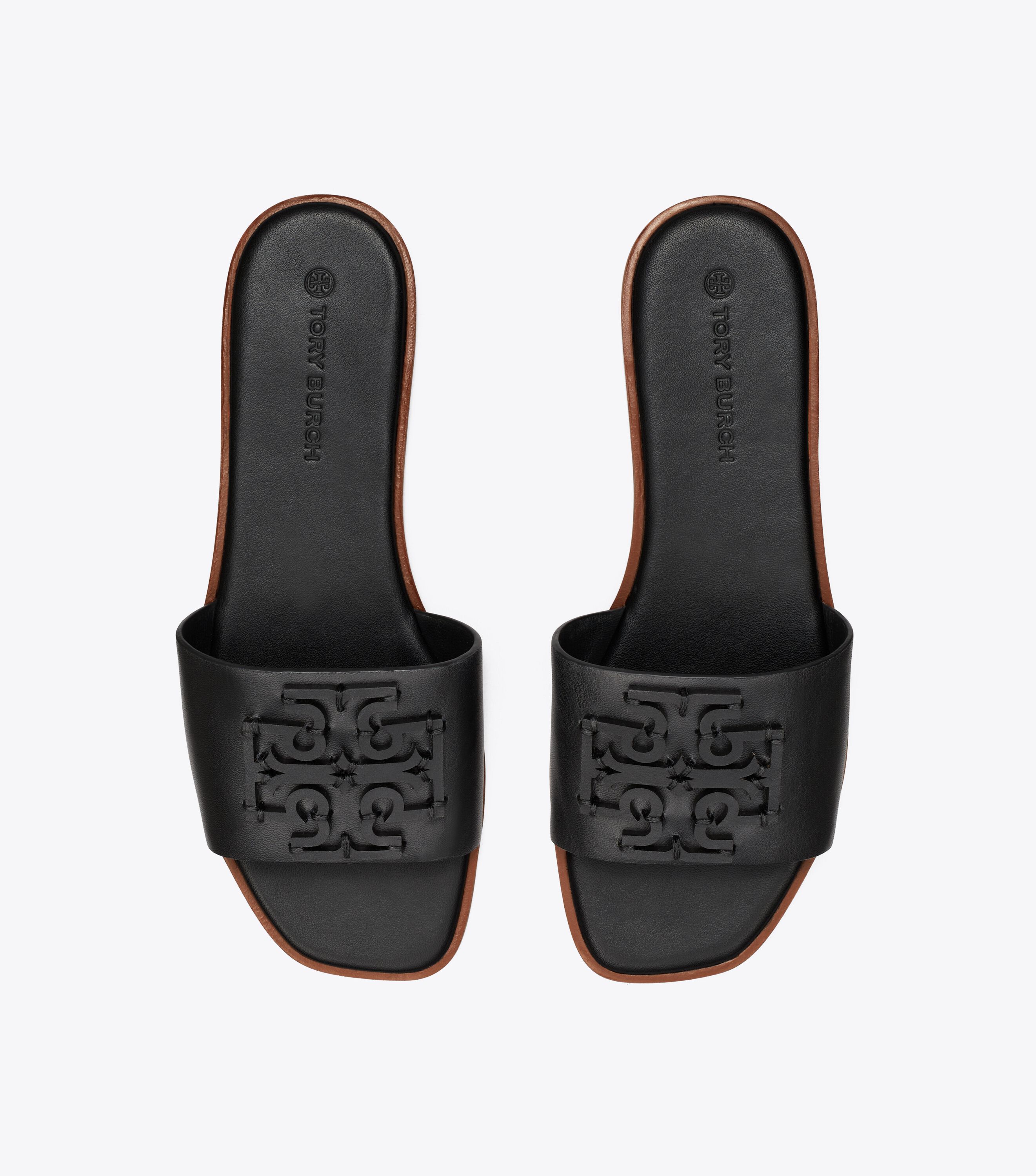 Tory burch ines slide best sale black