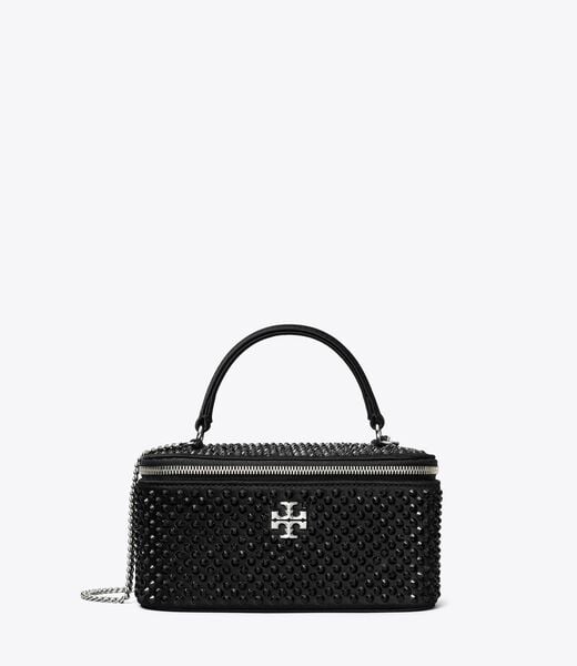 tory burch kira embellished satin vanity case