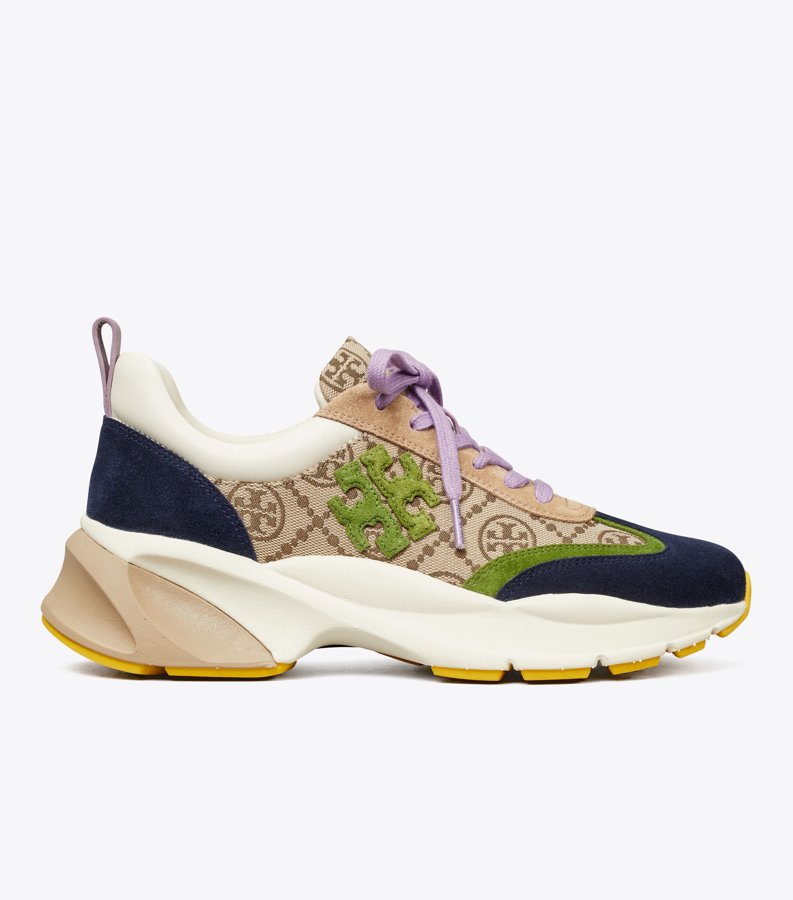【TORY BURCH】GOOD LUCK TRAINER 在庫確認願います T Monogram Good Luck Trainer, Hazel T Monogram / Shiso
