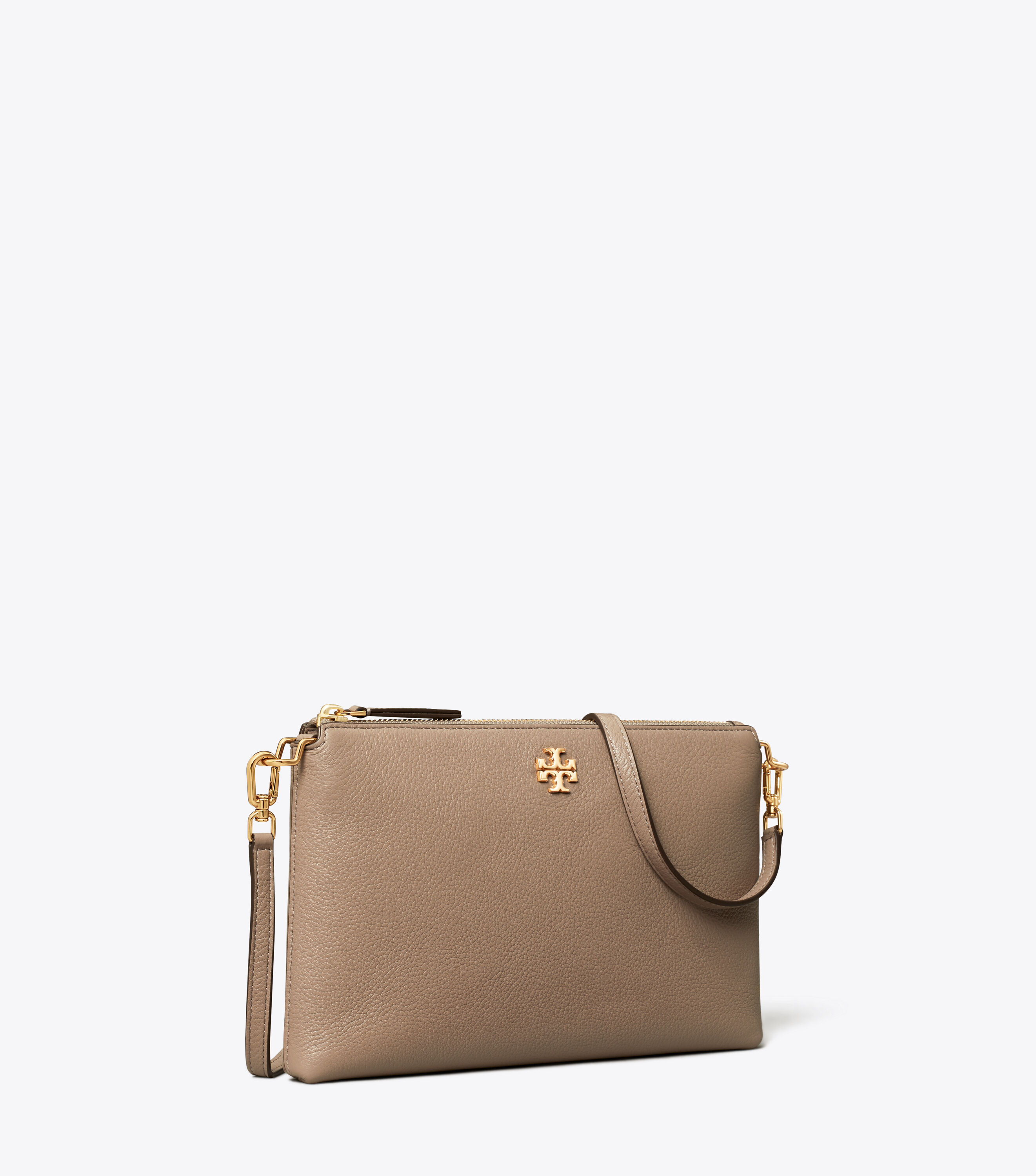 Tory burch pebbled best sale leather top zip crossbody