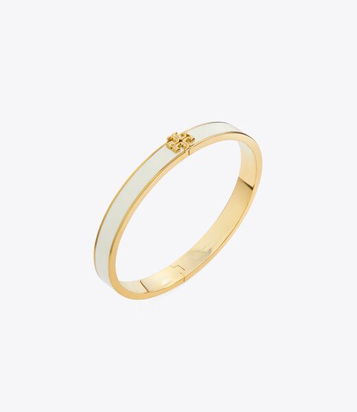 Tory Burch バングル 女らしく ホワイト・ゴールド メタル・エナメル 