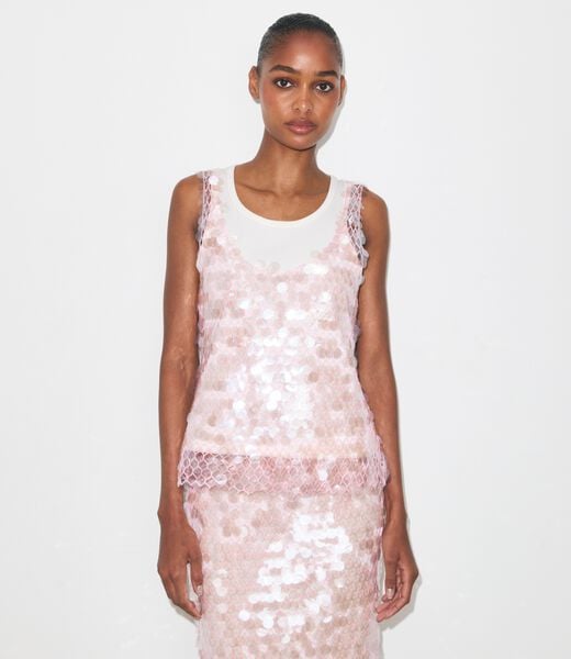 Sequin Mesh Top tory burch sequin mesh top