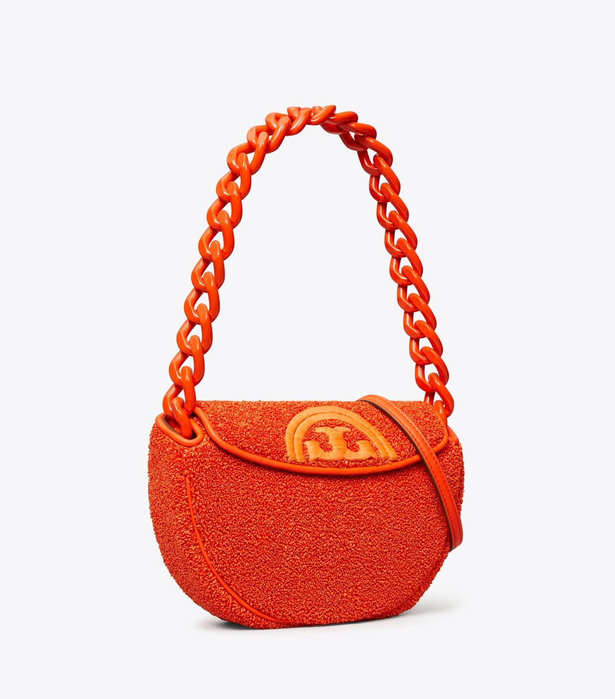 Mini Fleming Soft Raffia Crescent
