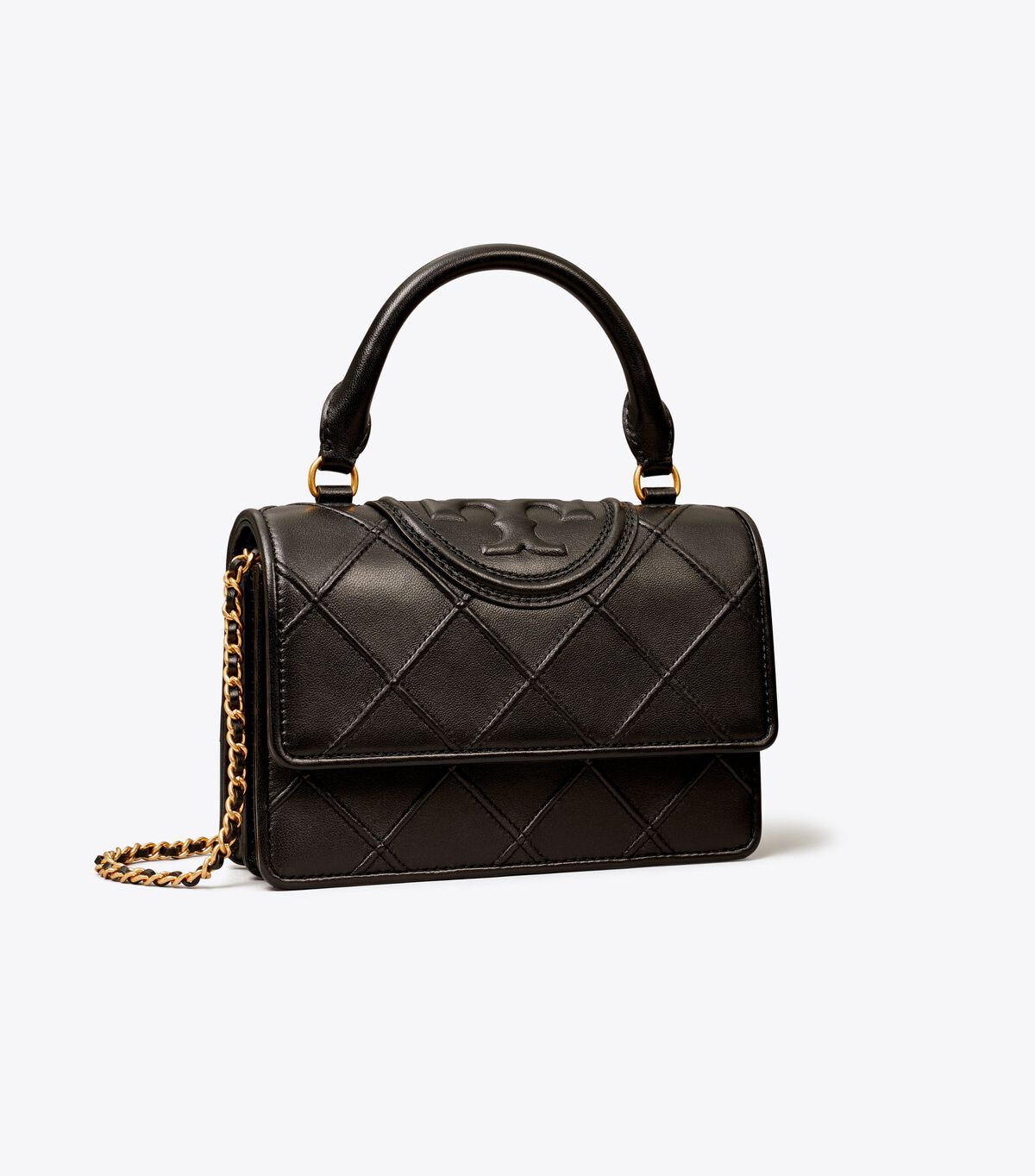 tory burch mini fleming soft top handle chain wallet