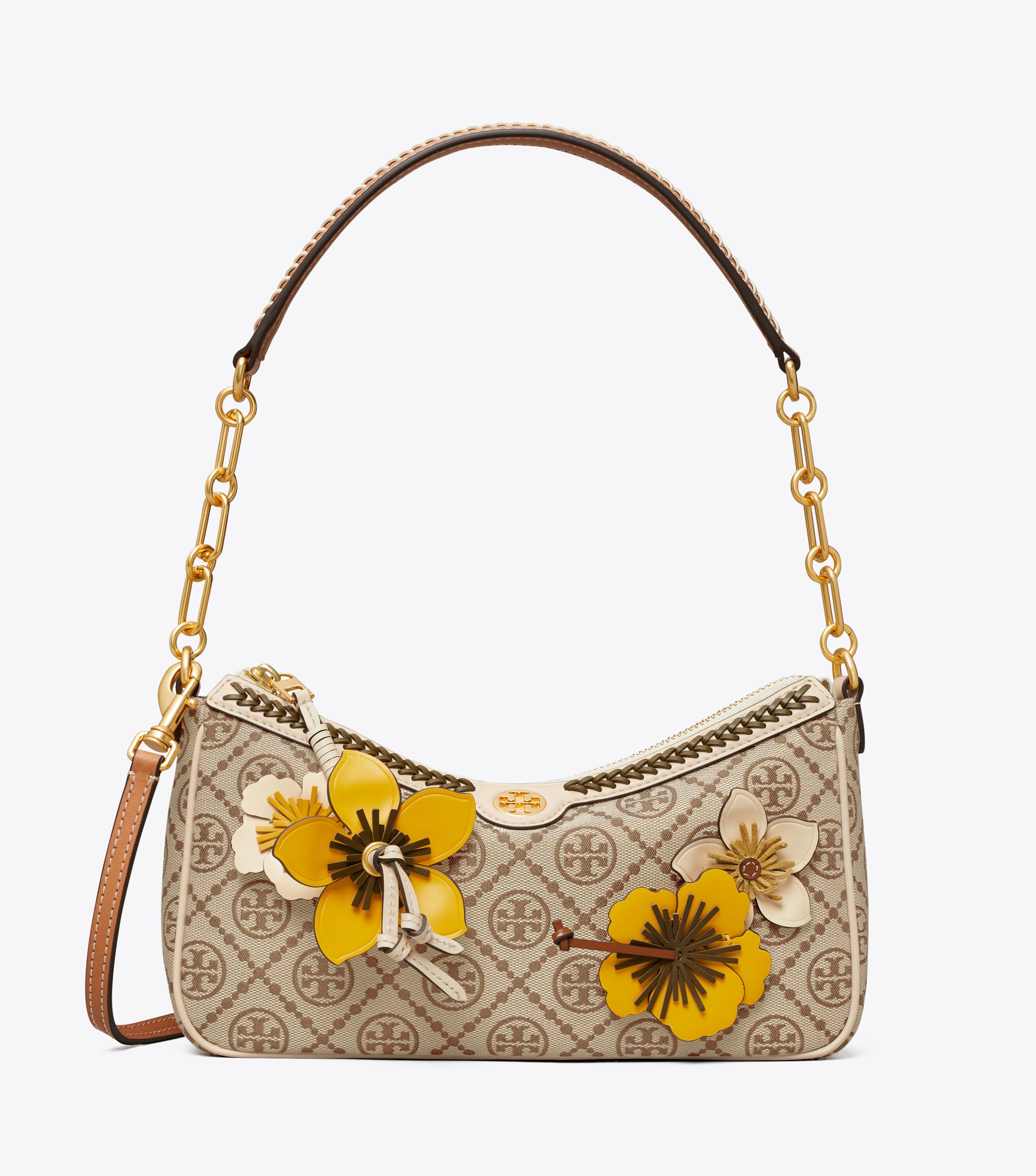 ★ブティックモデル★TORY BURCH T MONOGRAM BRAIDED STUDIO BAG T Monogram Braided Studio Bag, Hazelnut | Tory Burch UAE