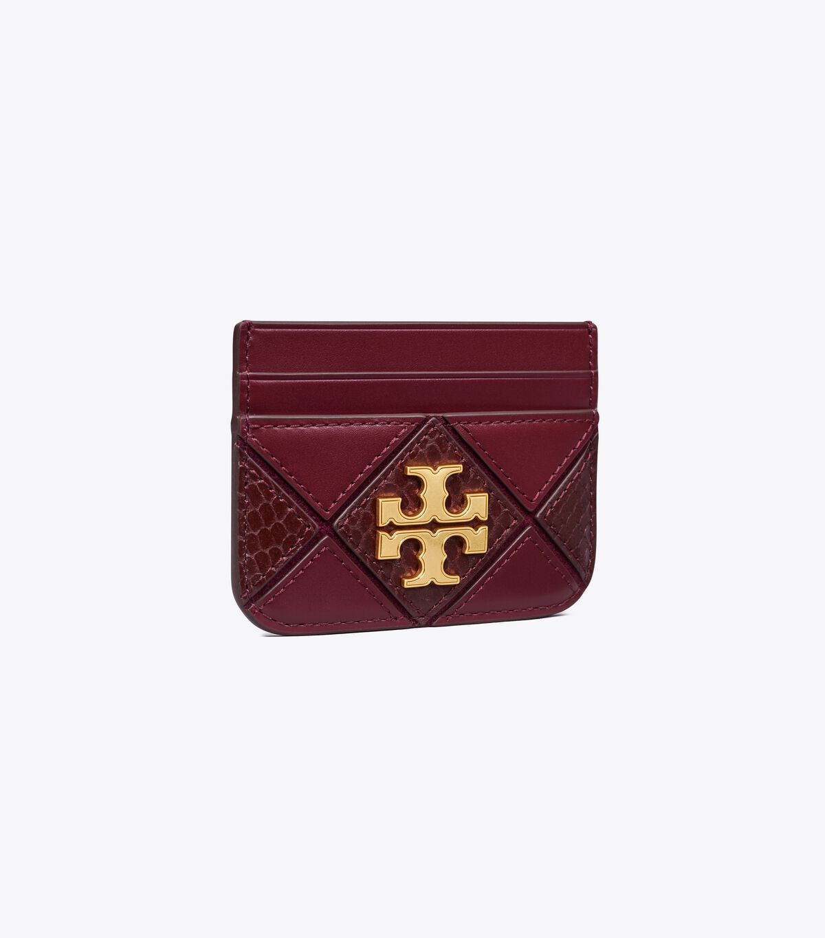 tory burch حافظة بطاقات إليانور المرقعة