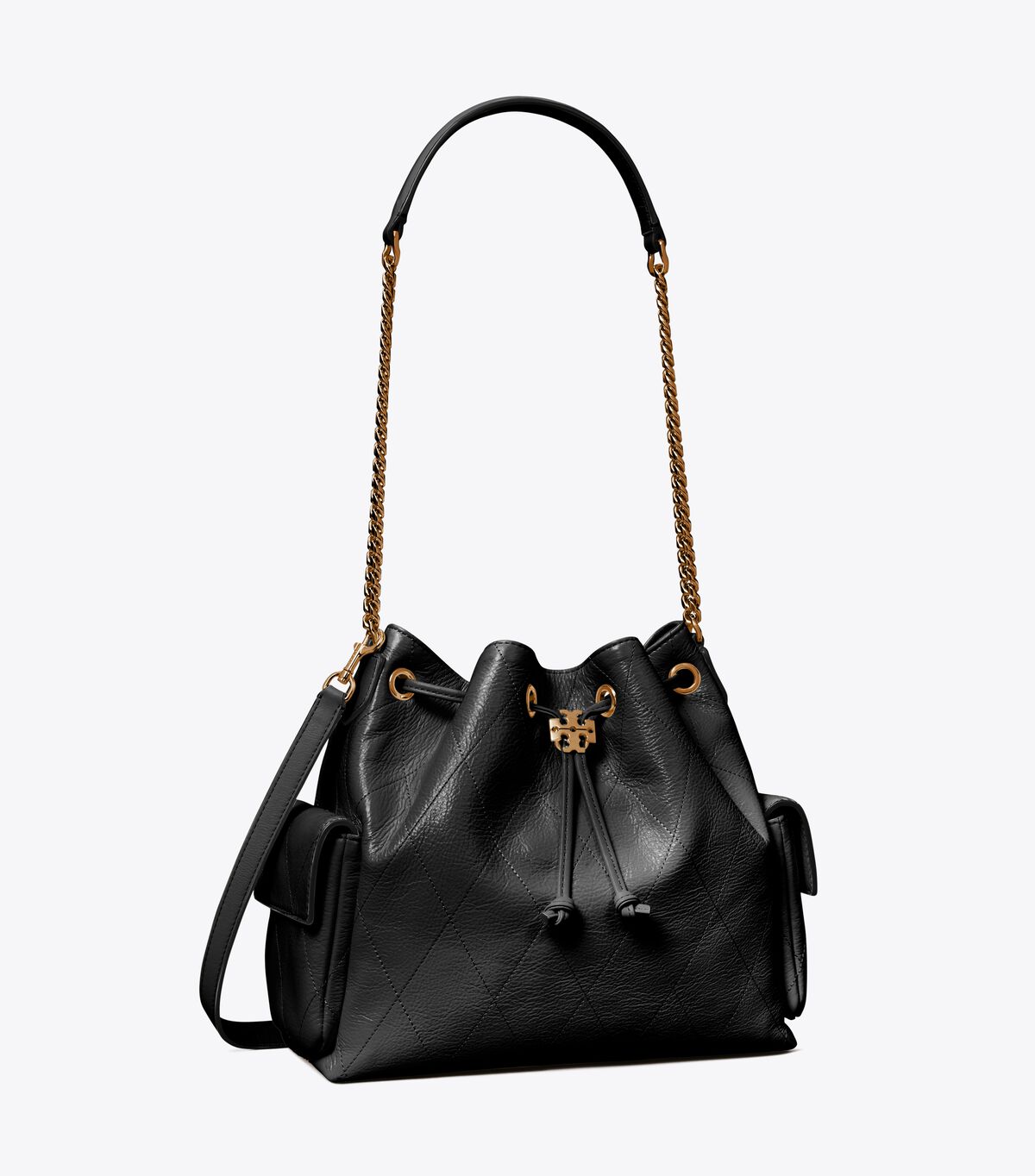 tory burch charlie quilted drawstring shoulder bag