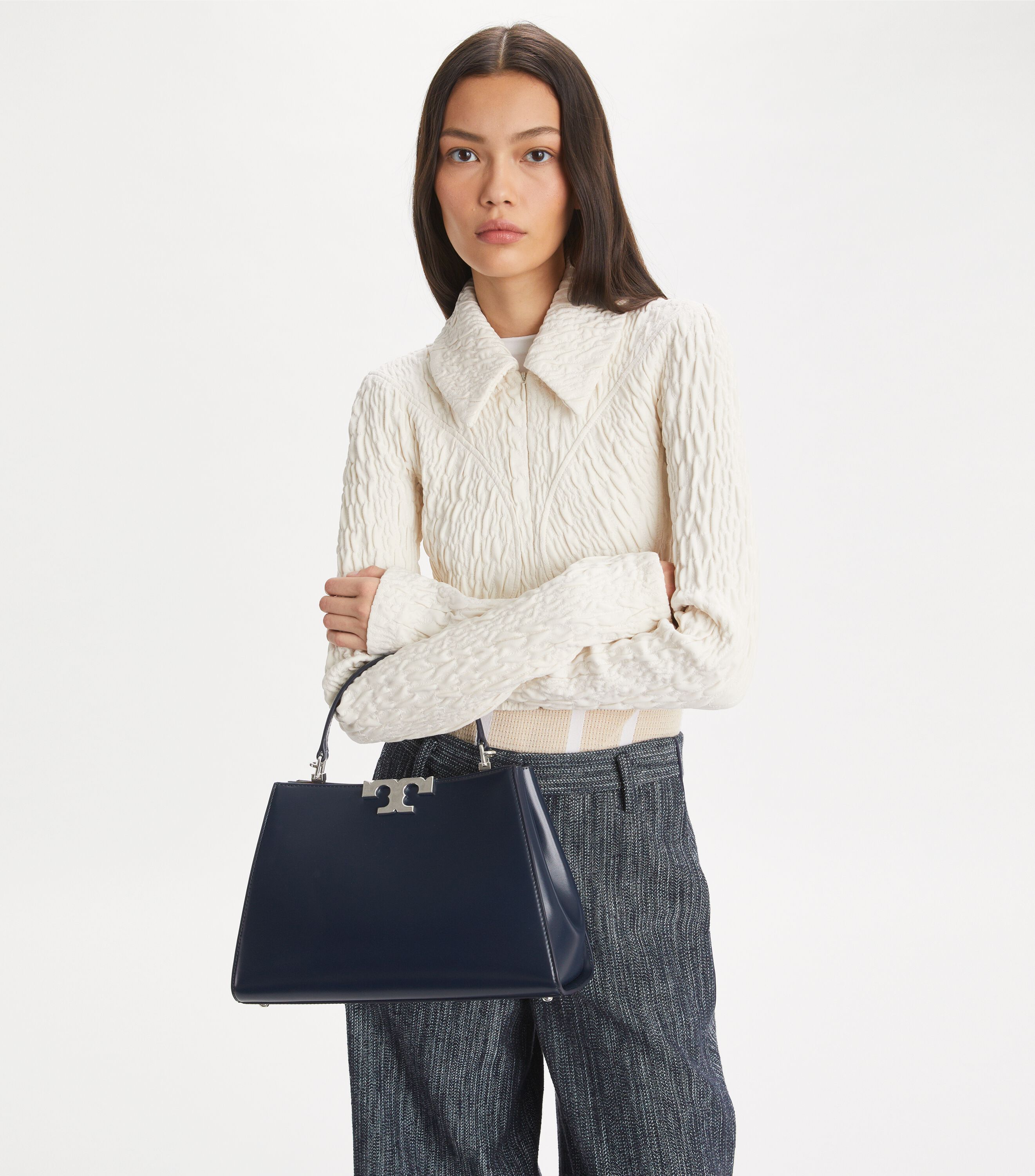 Eleanor Satchel, New Navy | Tory Burch UAE