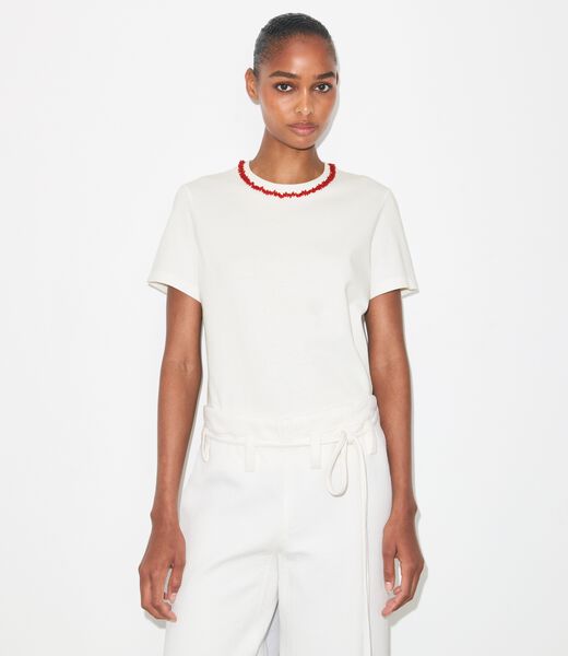 Embellished Cotton T-Shirt tory burch embellished cotton t shirt