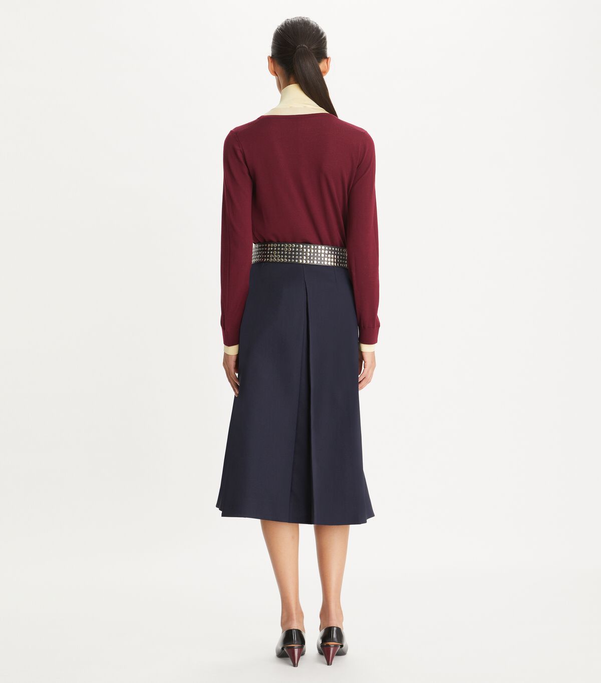 tory burch double layer mock neck pullover
