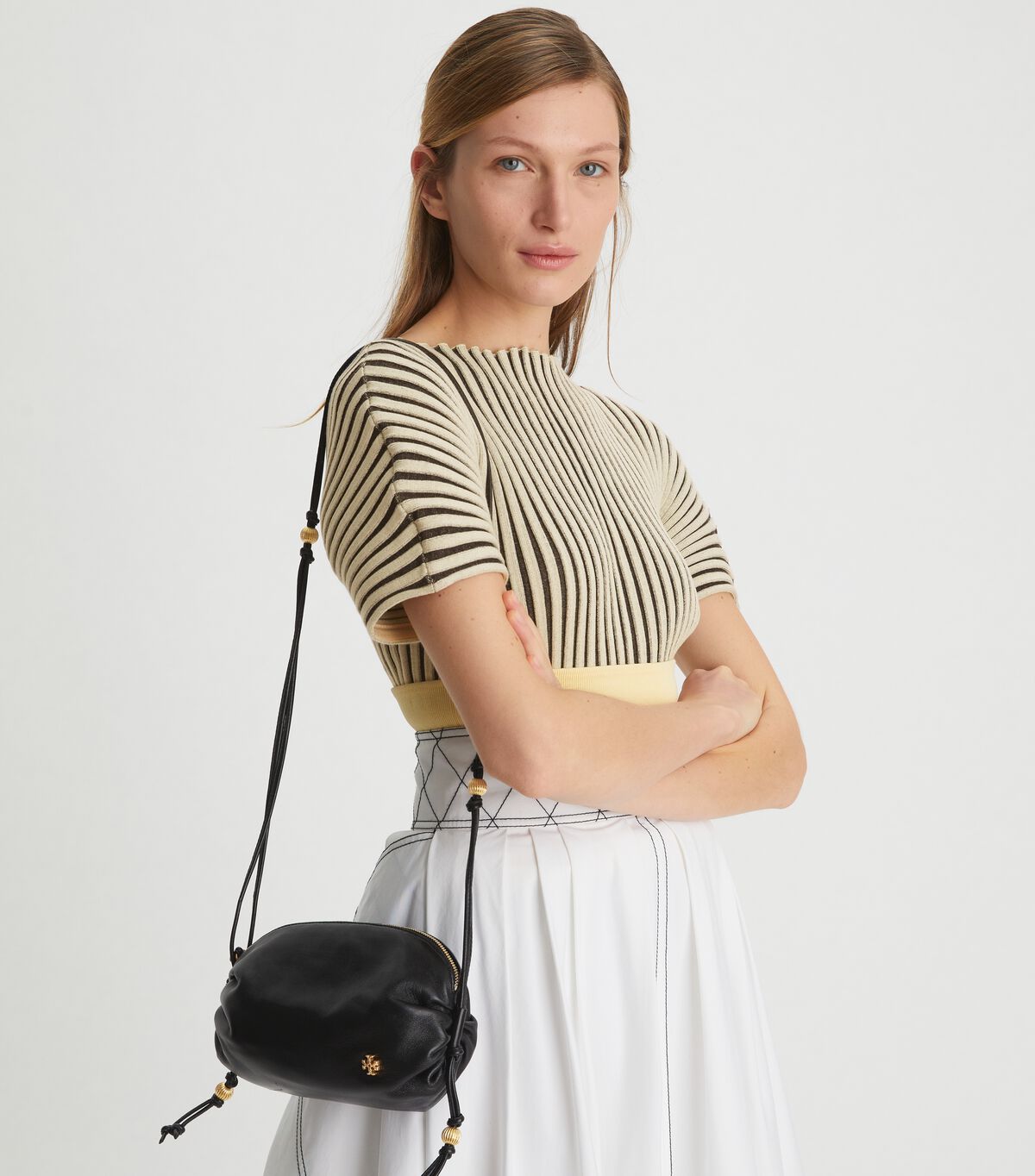 Beaded Strap Soft Mini Crossbody