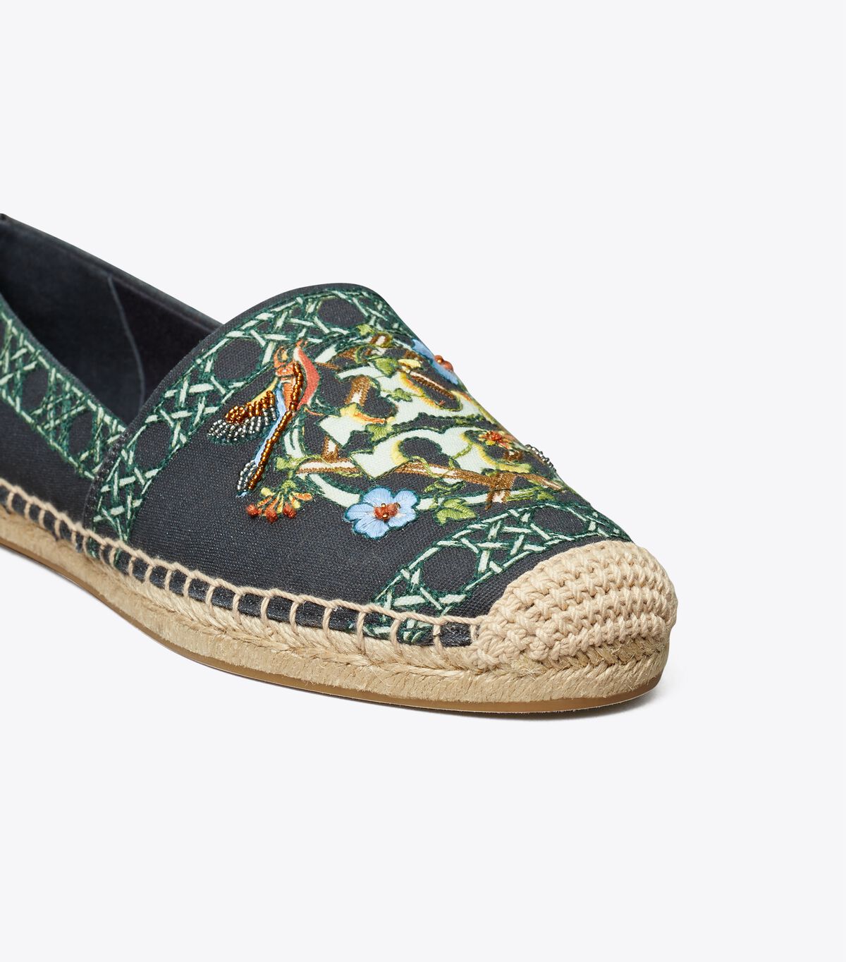 tory burch printed canvas espadrille