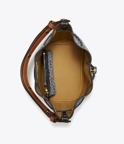 tory burch t monogram bucket bag