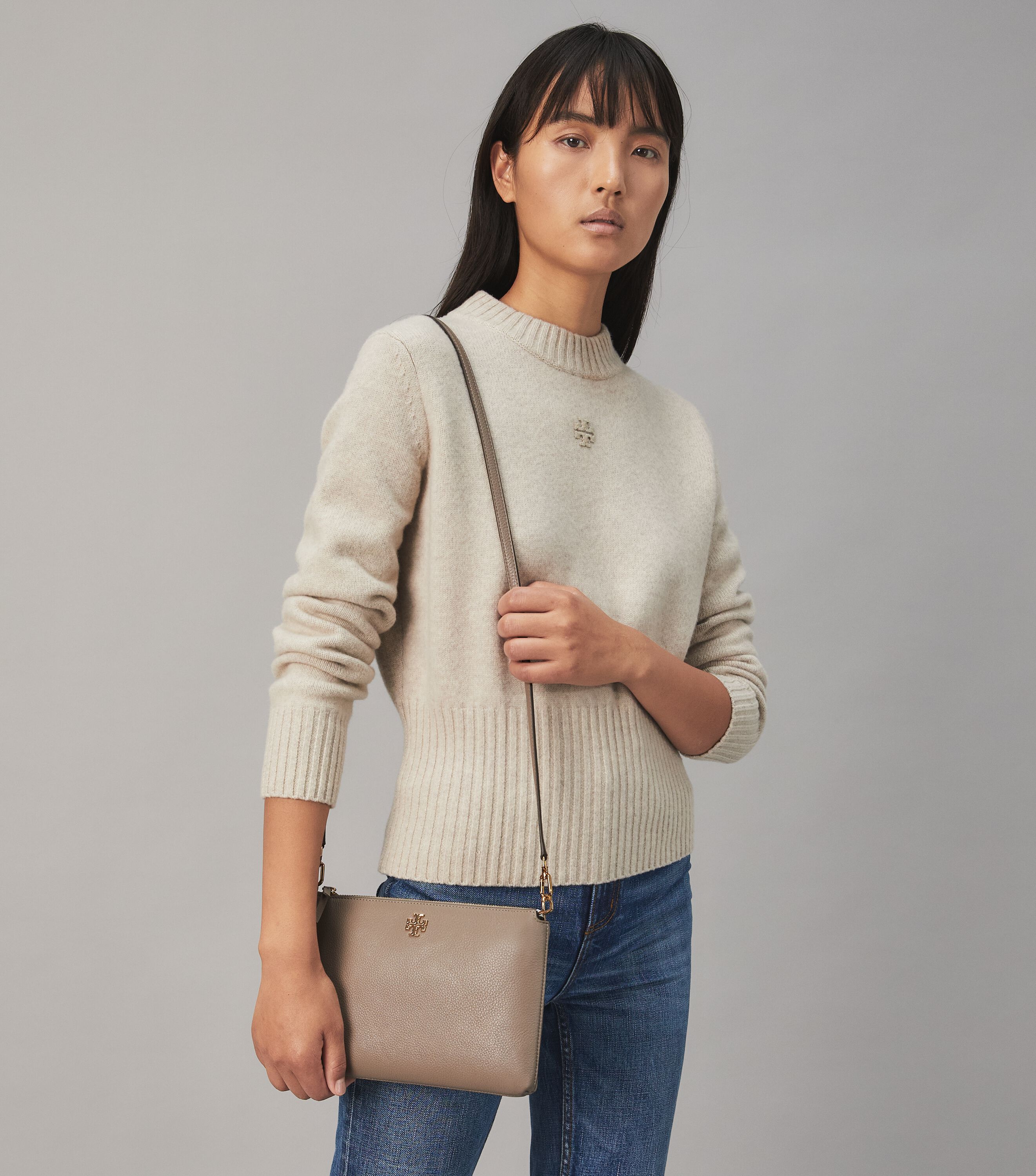 Tory burch top zip crossbody store