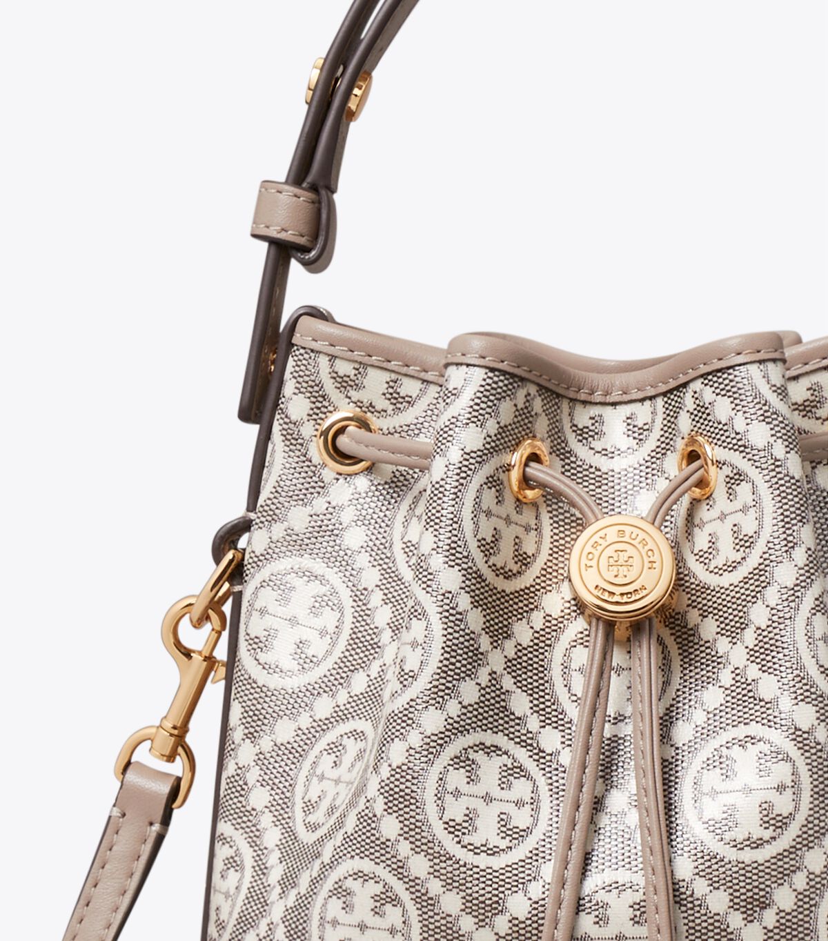 T Monogram Coated Jacquard Mini Bucket Bag tory burch t monogram coated jacquard mini bucket bag