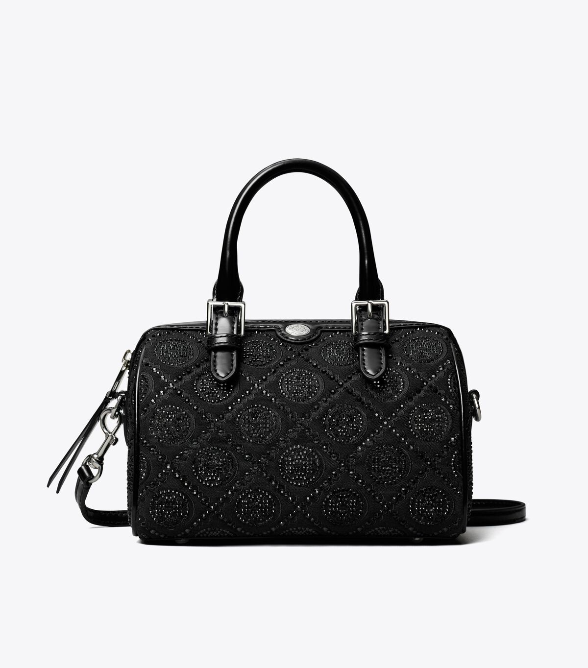 tory burch t monogram embellished petite barrel bag