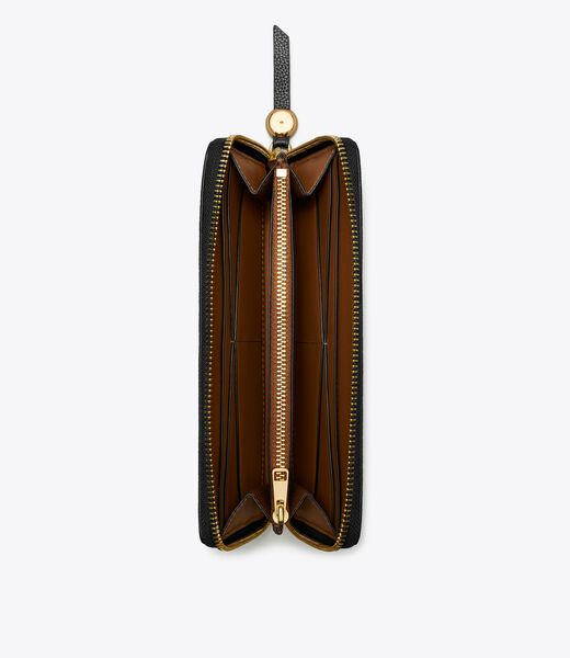 tory burch محفظة رومي بسحاب كونتيننتال