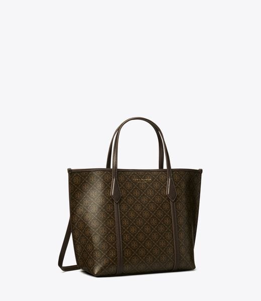 tory burch small perry coated canvas tote