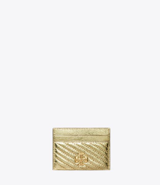 tory burch kira metallic moto quilt card case