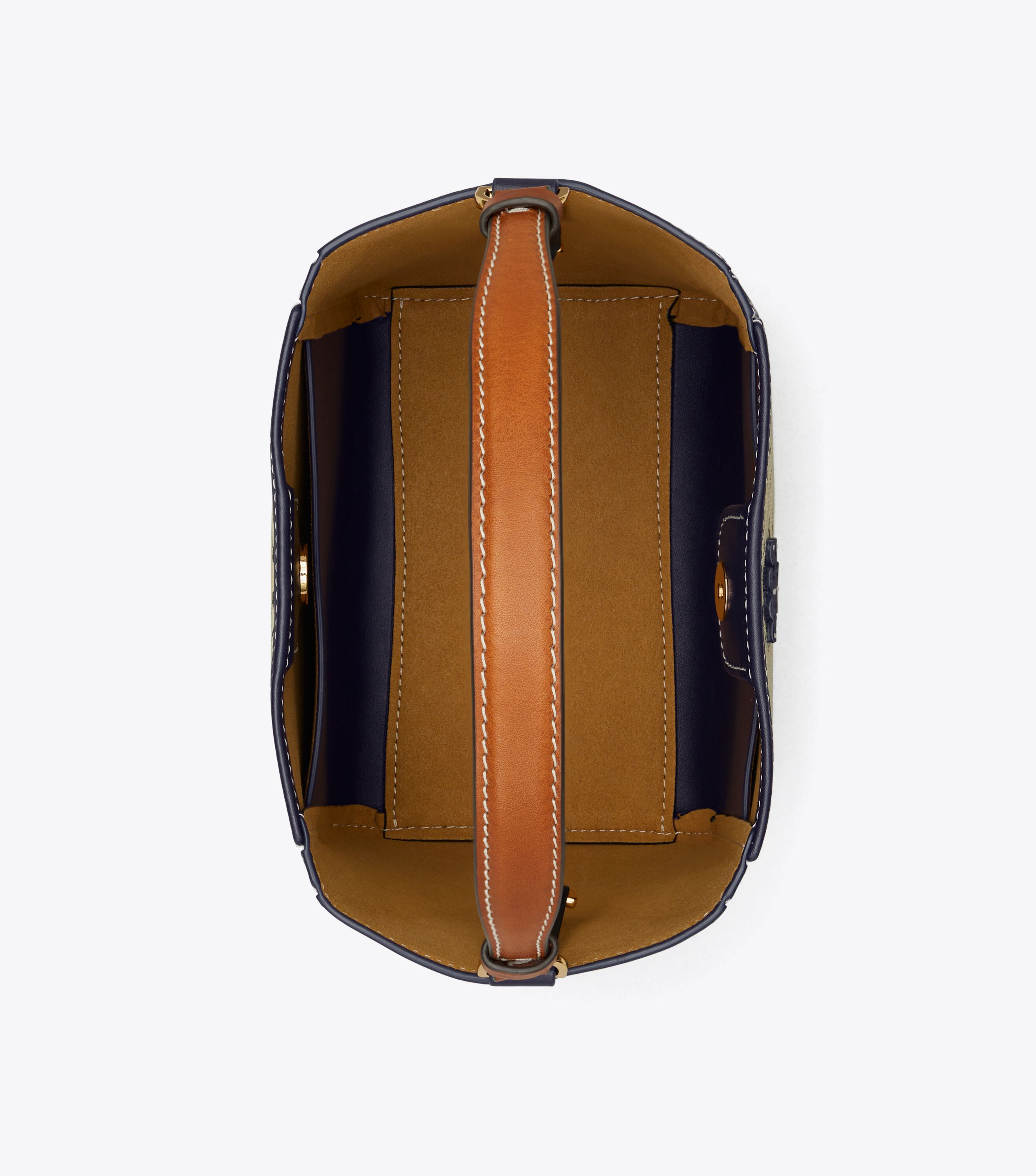 トリーバーチ❣️McGrow Small Bucket Bag Small T Monogram McGraw Bucket Bag, Tory Navy | Tory Burch UAE