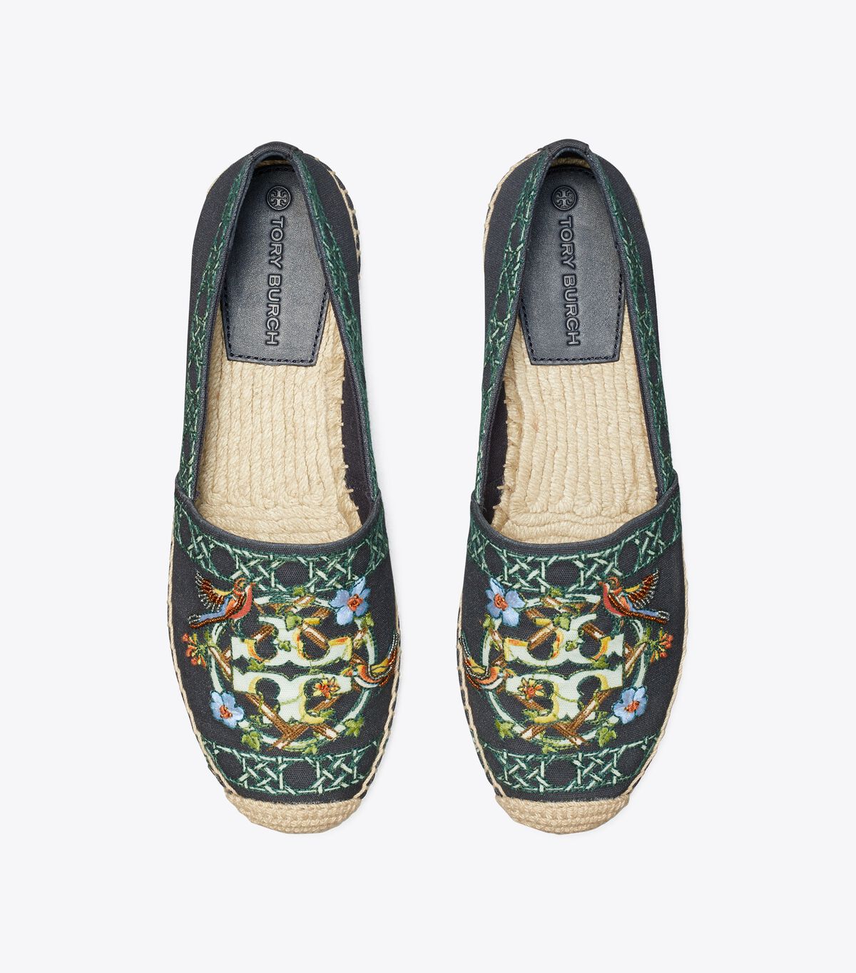 tory burch printed canvas espadrille