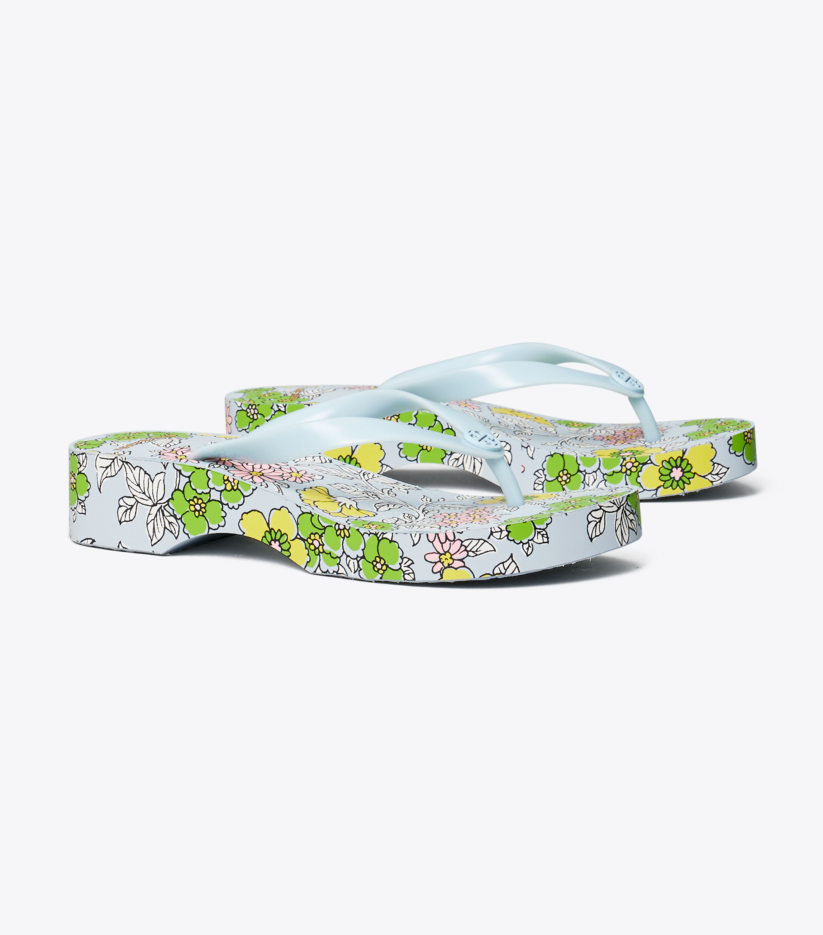 Tory burch carved wedge top flip flop