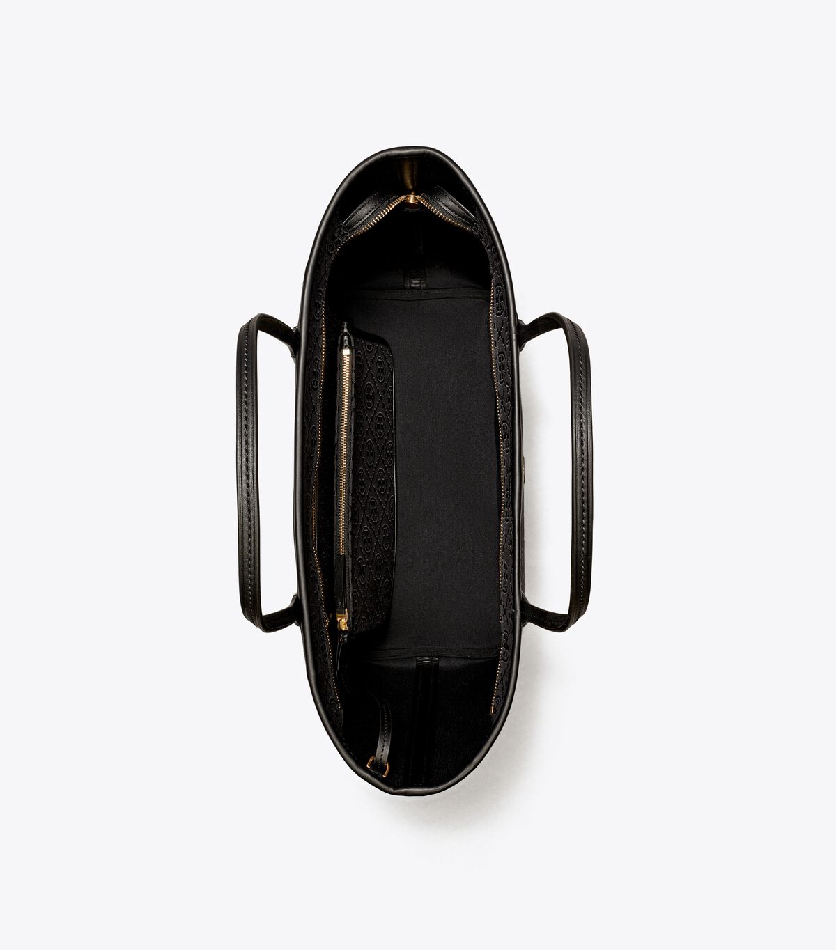 tory burch t monogram zip tote