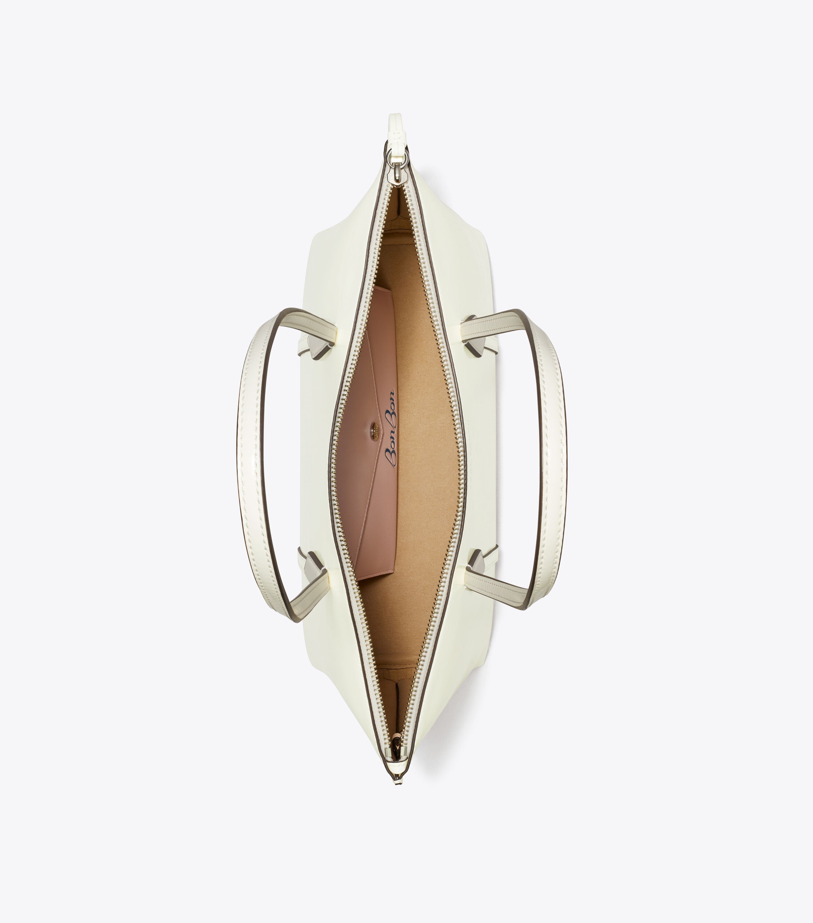 TB x BonBon Small Perry Zip Tote, Ivory | Tory Burch UAE