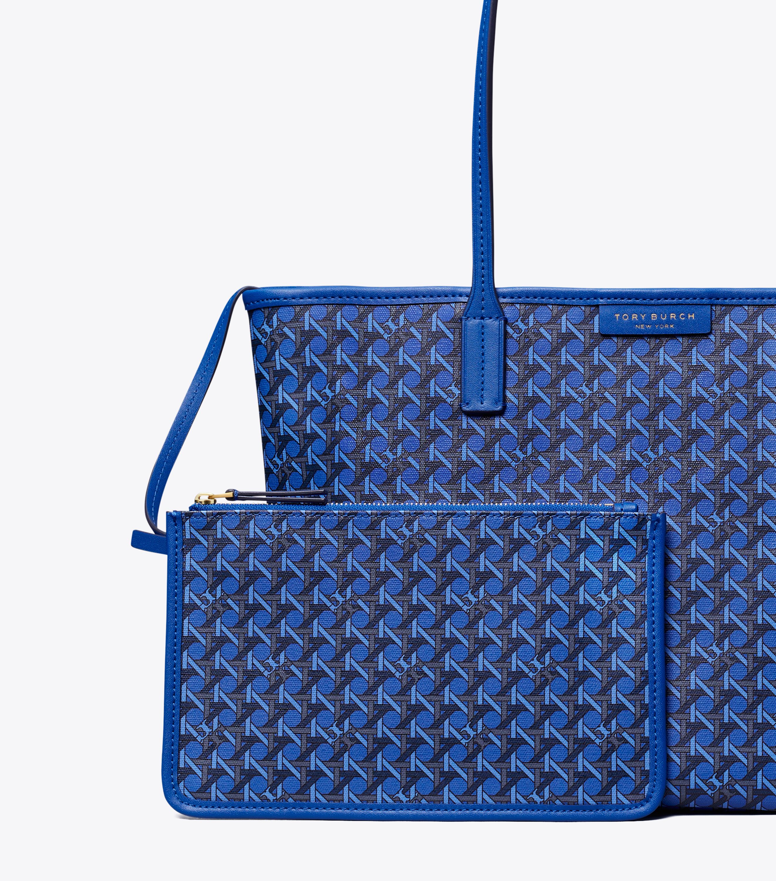 11115 TORY BURCH Ever Ready Small Zip Tote MEDITERRANEAN BLUE