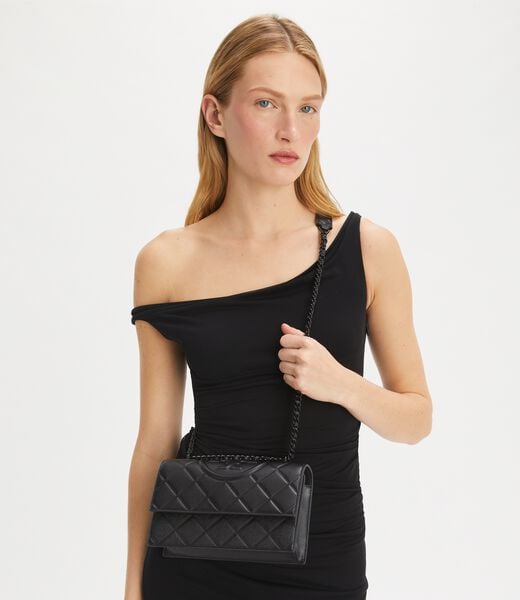 tory burch small fleming polished grain convertible shoulder bag