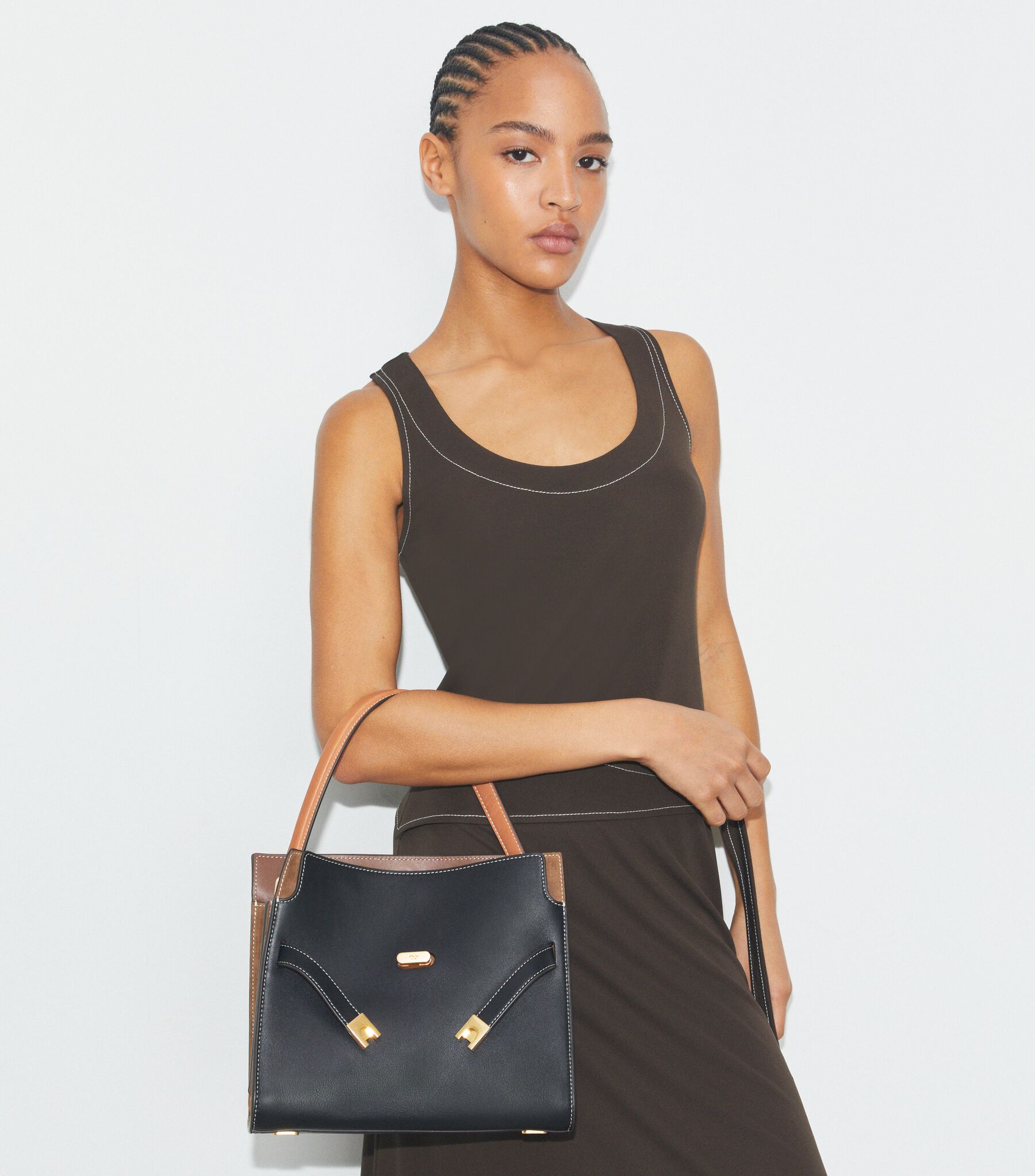 Small Lee Radziwill Double Bag, Black Tory Burch UAE