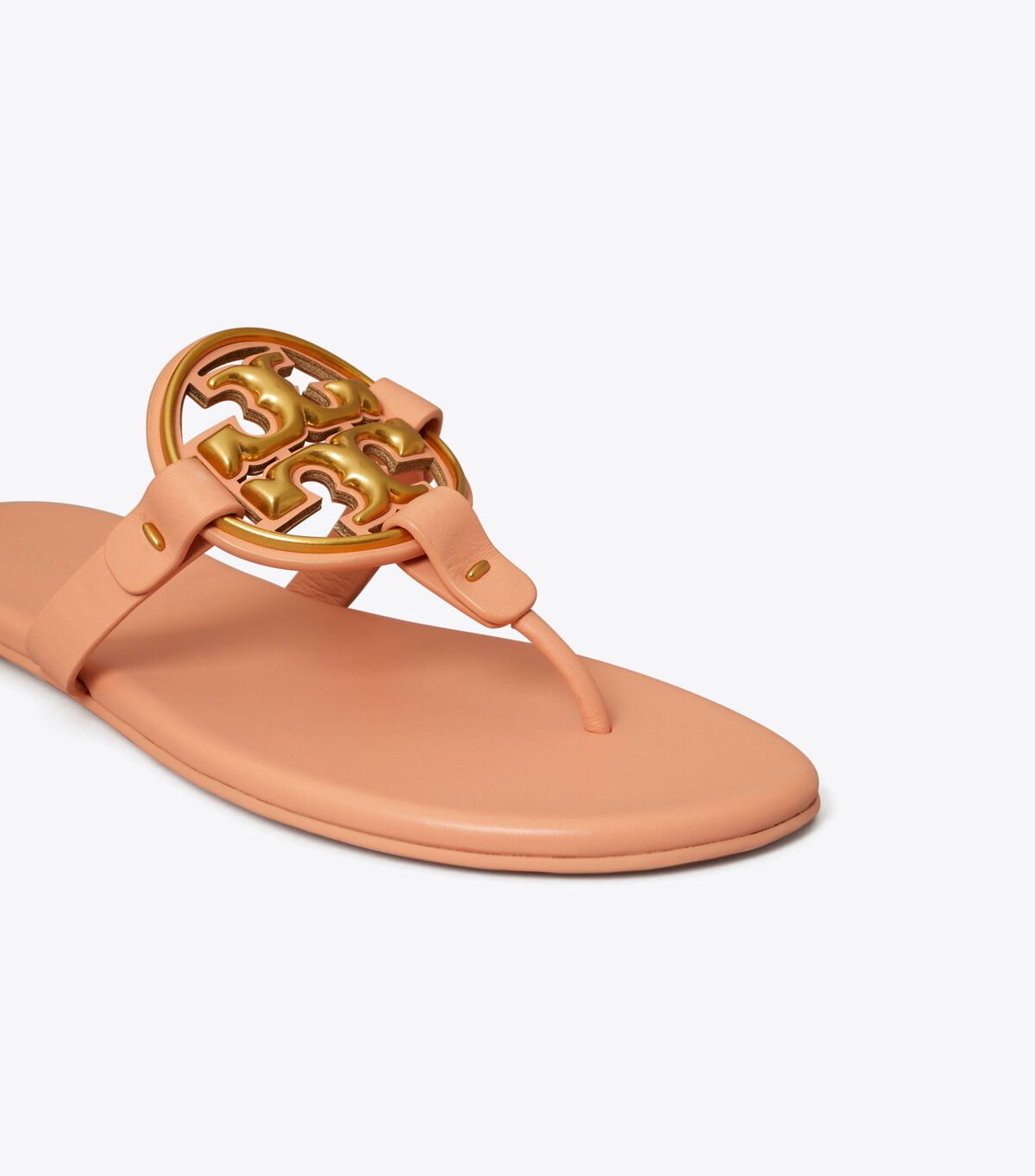 tory burch miller soft metal logo sandal