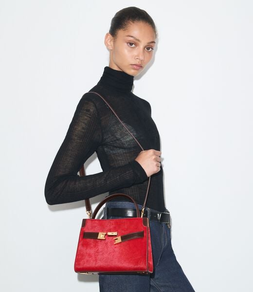 Petite Lee Radziwill Calf Hair Double Bag tory burch petite lee radziwill calf hair double bag
