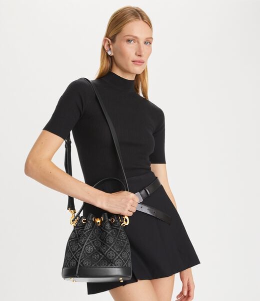 tory burch t monogram bucket bag
