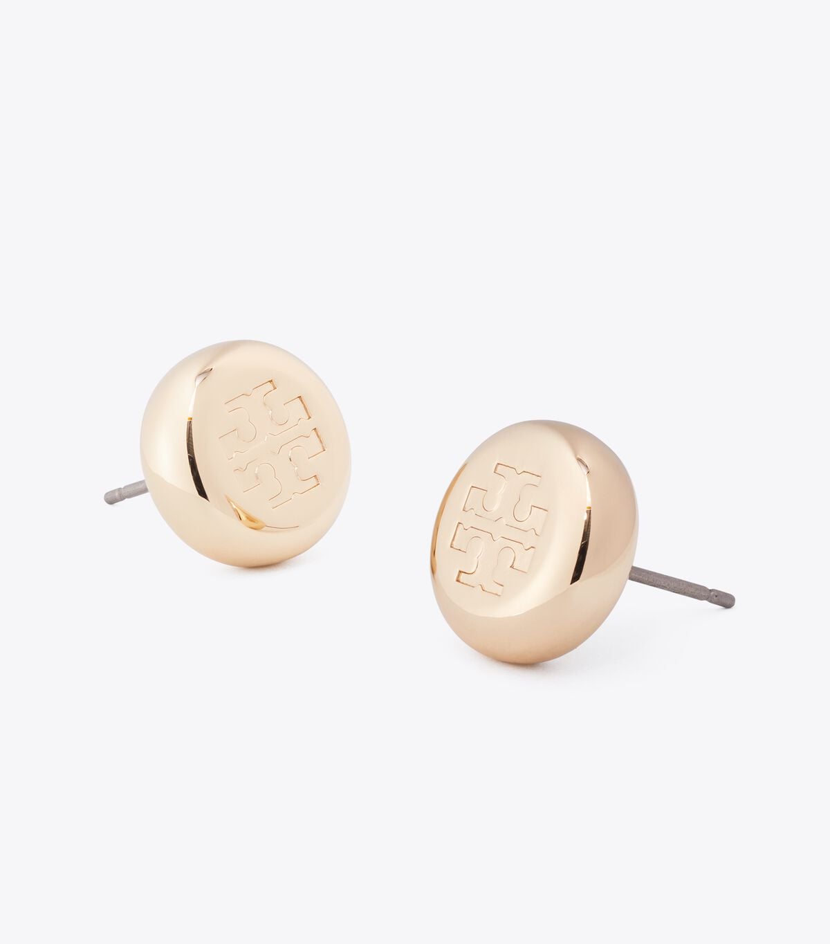 Round Icon Stud Earrings tory burch round icon stud earrings