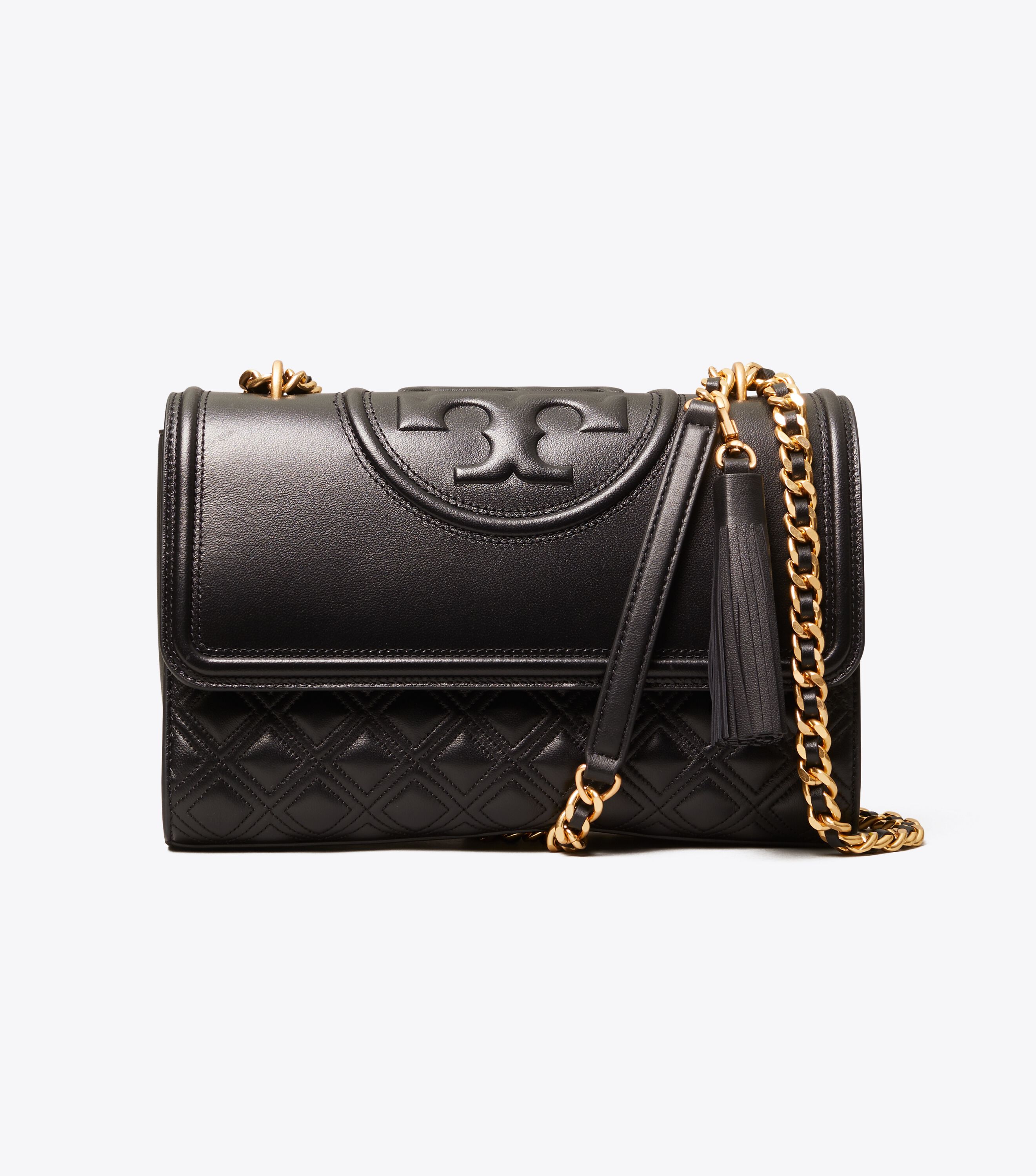 【送料&関税込】Tory Burch Fleming Shoulder Bag Fleming Convertible Shoulder Bag, Black | Tory Burch UAE