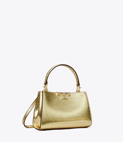 tory burch mini eleanor metallic satchel